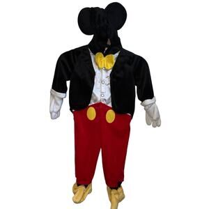 Disney Mickey Mouse Tuxedo mickey hooded ears Plush Costume Size 12/18 Months